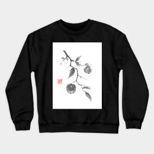 Fruits of the fall sumi-e painting Crewneck Sweatshirt